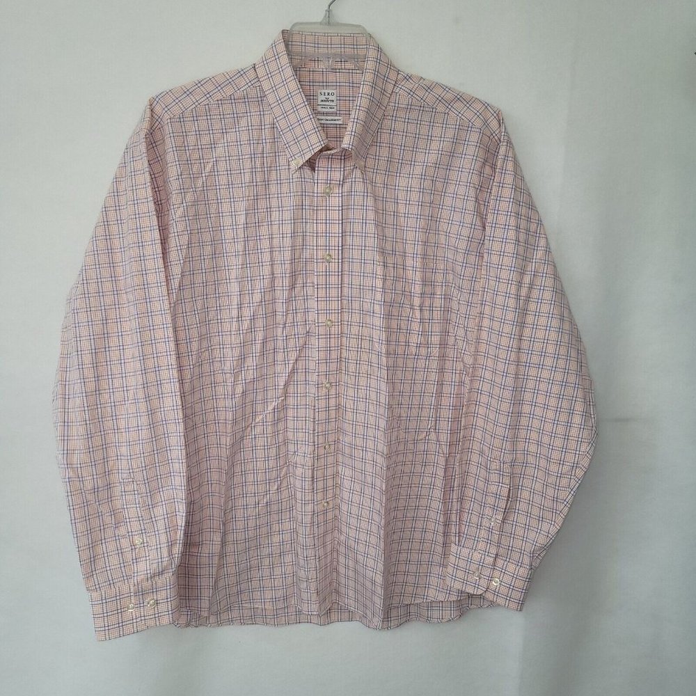 Sero by Forsyth Shirt Mens 2XL/XXL No Iron Tailored Fit Long Sleeve Button-Down‎